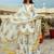  white and yellow floral printed cotton sharara suit set