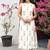  off-white floral block printed sleeveless cotton kurta & wide-leg pant co-ord set