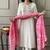  off-white multi-color embroidered kurti set with scallop pants
