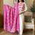  ivory pink floral embroidered cotton kurti and pant set