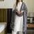  ivory textured cotton kurta and afghan pant set