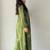  dark green beige motif print pure cotton gathered a-line co-ord kurta set