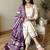  cream cotton straight tunic set with contrast dupatta