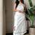  white applique embroidered cotton straight kurta set