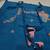 Beautiful teal blue applique embroidered cotton straight kurta set
