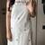  white applique embroidered cotton straight kurta set