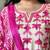  ivory pink floral embroidered cotton kurti and pant set