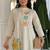  off-white multi-color embroidered cotton-linen flared co-ord set