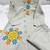  off-white multi-color embroidered cotton-linen flared co-ord set