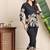  black floral printed crepe flared co-ord set