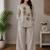  grey floral embroidered linen co-ord set