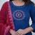 Beautiful blue embroidered cotton anarkali suit