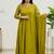  neon embroidered chanderi flared suit set