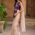 designer fendy silk blend embroidered ready to wear saree with stitched blouse