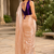 designer fendy silk blend embroidered ready to wear saree with stitched blouse