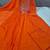 rust orange foil mirror work cotton flared suit set