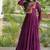Wine rayon readymade navratri anarkali suit with kutchi thread work