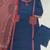  blue embroidered cotton straight suit set