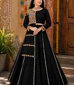 Black Color Fancy Design Navratri Chaniya Choli - full stitched free size