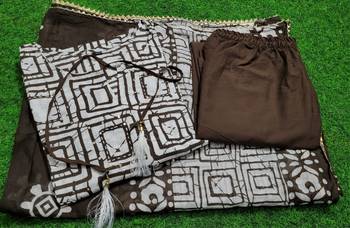  grey tie-up neck cotton straight ethnic suit set 4