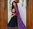 Black Muslin cotton digital print lehenga with dupatta mirror work navratri special chaniya choli
