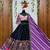 Black Muslin cotton digital print lehenga with dupatta mirror work navratri special chaniya choli