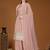 Peach designer embroidered sequins georgette salwar suit set