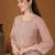 Peach designer embroidered sequins georgette salwar suit set