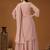 Peach designer embroidered sequins georgette salwar suit set
