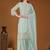 Sky blue designer embroidered sequins georgette salwar suit set