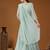 Sky blue designer embroidered sequins georgette salwar suit set