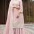 Peach designer sequins embroidered georgette salwar suit set