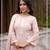 Peach designer sequins embroidered georgette salwar suit set