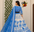 white Muslin cotton digital print lehenga with dupatta mirror work navratri special chaniya choli