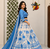 white Muslin cotton digital print lehenga with dupatta mirror work navratri special chaniya choli