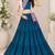 Teal Blue Color Navratri Chaniya Choli With Fancy Stitched Blouse