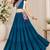 Teal Blue Color Navratri Chaniya Choli With Fancy Stitched Blouse