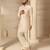Gota embellished pure cotton silk mens off cream color kurta set