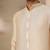 Gota embellished pure cotton silk mens off cream color kurta set