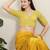 Women's brocade padded front open elbow sleeves saree blouse