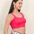 Women's brocade padded back open sleeveless saree blouse