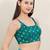 Women's brocade padded back open sleeveless saree blouse