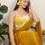 Women's satin silk padded back open sleeveless saree blouse