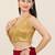 Women's tissue padded back open sleeveless saree blouse