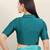 Women's tafeta silk padded front open elbow sleeves saree blouse