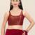 Women's tissue padded back open sleeveless saree blouse