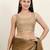 Women's tissue padded back open sleeveless saree blouse