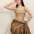 Women's tissue padded back open sleeveless saree blouse