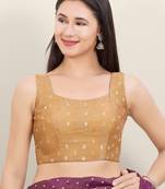 Women's tissue padded back open sleeveless saree blouse