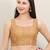 Women's tissue padded back open sleeveless saree blouse